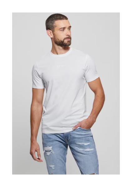 Erkek Pima T-Shirt - Beyaz