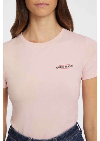 Kadın Gj Ss Regular T-Shirt - Pembe