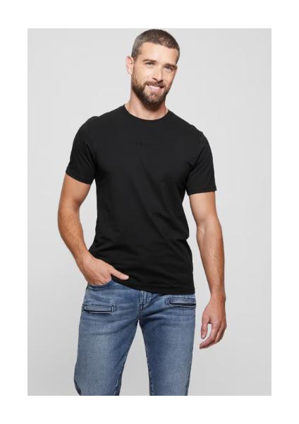 Erkek Pima T-Shirt - Siyah