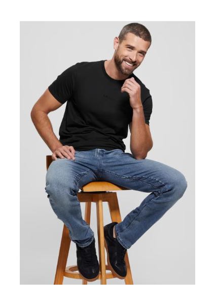 Erkek Pima T-Shirt - Siyah modelleri