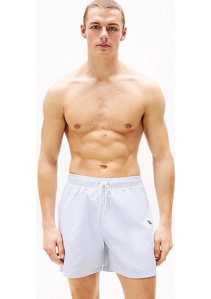 Erkek Th Orta Boy Çizgili Yüzme Şortu - Mavi fiyatları