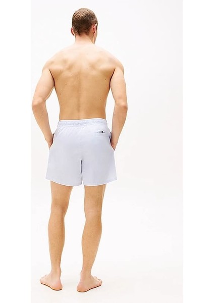 Erkek Th Orta Boy Çizgili Yüzme Şortu - Mavi fırsatları