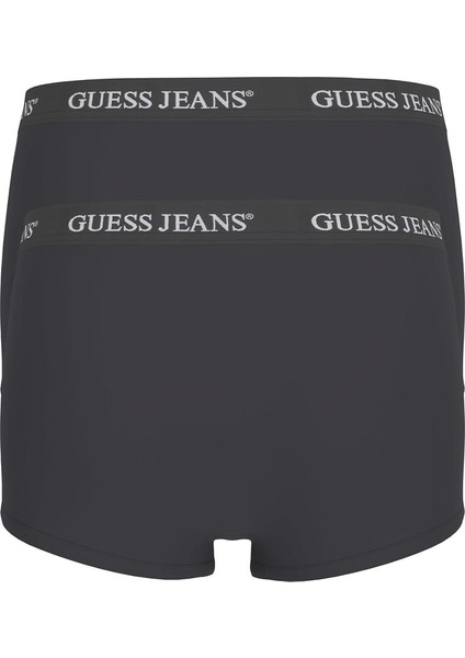 Erkek Guess Jeans 2'li Trunk Accessories Boxer - Siyah