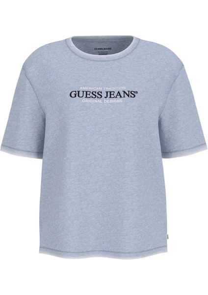 Kadın Gj Ss Cn Os American T-Shirt - Açık Mavi