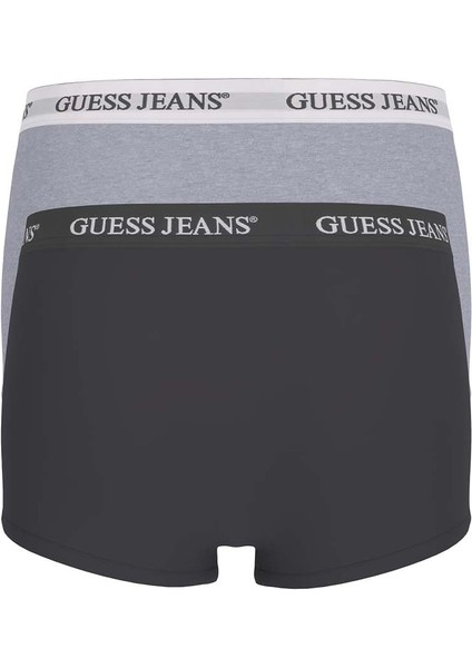 Erkek Gj 2'li Trunk Boxer - Gri Siyah