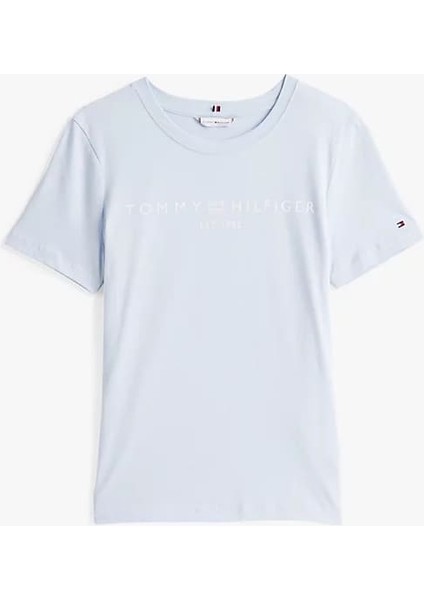 Kadın Th Crew Logolu T-Shirt - Mavi indirimleri