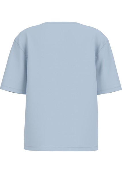 Kadın Gj Ss Cn Os Curved T-Shirt - Açık Mavi
