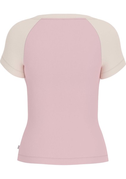 Kadın Gj Ss Raglan Cn Embr T-Shürt - Pembe fiyatları