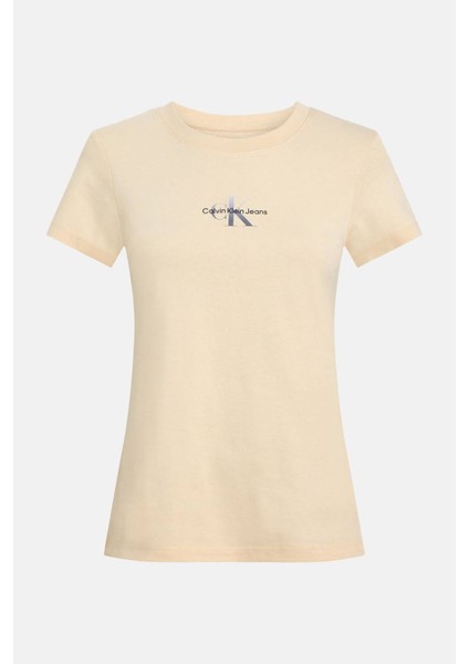 Kadın Ck Gradient Monologo T-Shirt - Kum