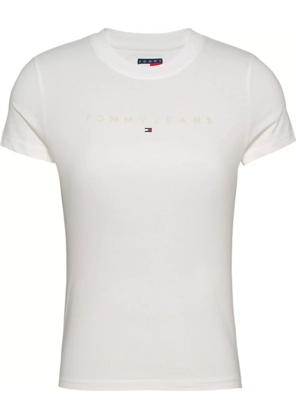 Kadın Tjw Tonal Linear T-Shirt - Ekru