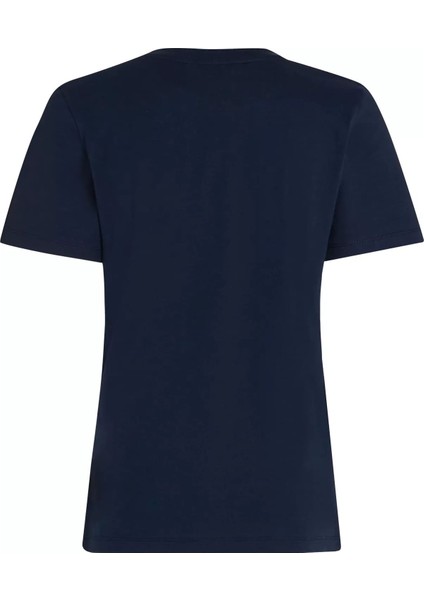 Kadın Th Script Logo T-Shirt - Lacivert fiyatları