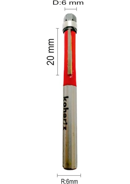 2A Iki Bıçaklı Temizleme Bıçağı D:6mm :20 mm Arka Çap:6mm