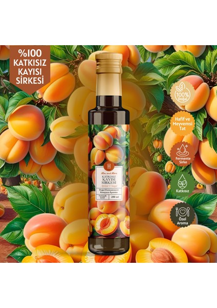 Doğal Fermantasyon Kayısı Sirkesi 250 ml