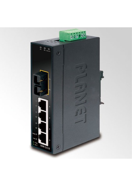 PL-ISW-511TS15 4 Port 10/100/BASE-TX 1 Port 100BASE-FX Sfp Endüstriyel Ethernet Switch