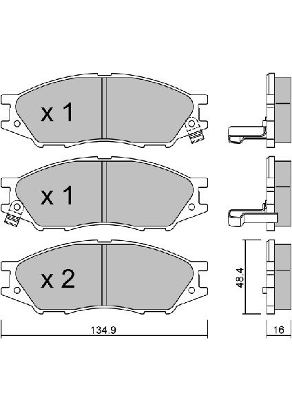 Ön Balata Fişsiz Nissan Almera 04-07 / Samsung Sm3 1.6ı 02 >