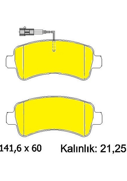 Arka Balata Çift Fişli Fiat Ducato 2.0 Mjt 21.2mm 15>