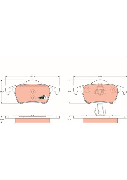 Arka Balata Fişsiz Volvo S60-S80-V70-XC70 97-10