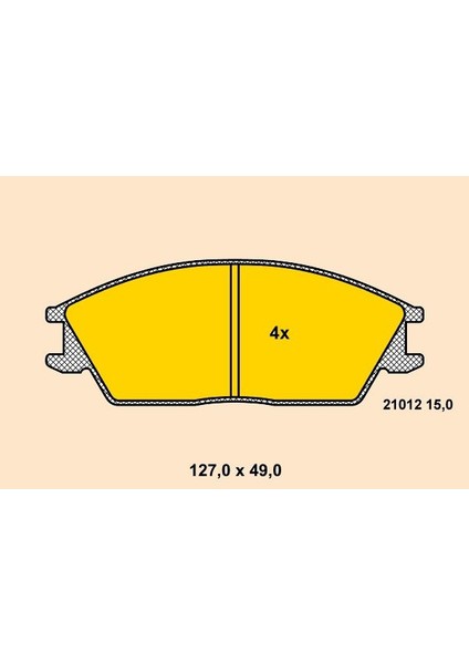 Ön Balata Fişsiz Hyundai ACCENT94-06/EXCEL 90-95/getz 02-08