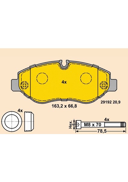 Ön Balata Fişsiz Volkswagen Crafter 07>