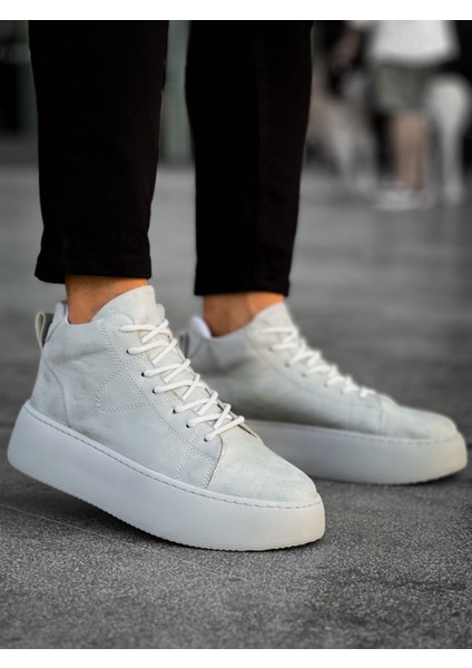 Bağcıklı Erkek Spor Bot Gri Süet (Gri Taban) modelleri