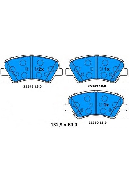 Ön Balata Fişsiz Hyundai Accent Blue 10> I20 I30 12>veloster 11>elantra 11>/kia Rio 11>ceed 12>