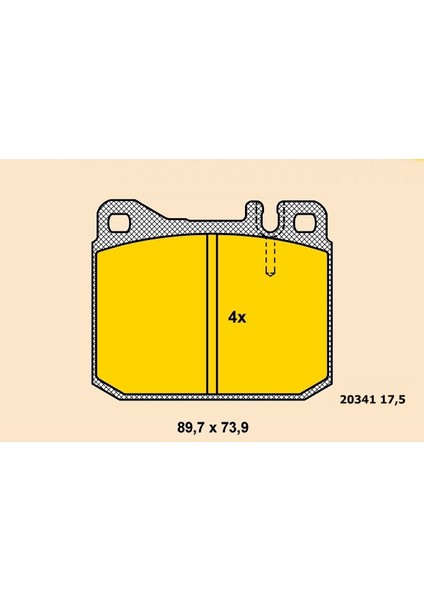 Ön Balata Fişsiz Mercedes W123/BMW E32 76-85