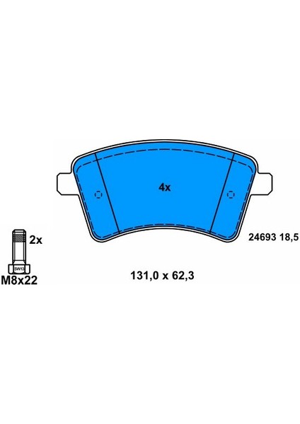 Ön Balata Fişsiz Renault Kangoo Iı 1.6-1.5 16V 07>mercedes Cıtan 108-109-111-112 1.5 Cdı 12>