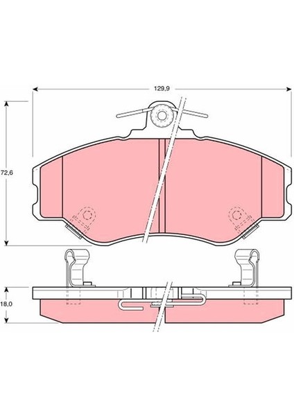Ön Balata Fişsiz Hyundai H100 Panelvan 93-00