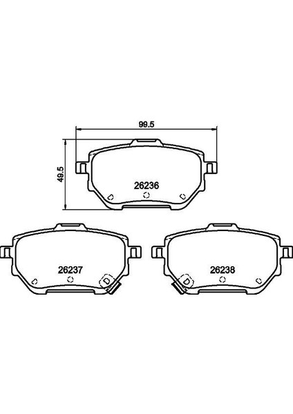 Arka Balata Fişsiz Toyota Corolla 1.6 Vvtı 19> (Elektronik Park Freni Olmayan Araçlar Için)