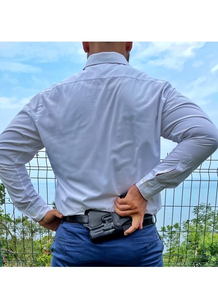 Deri Silah Kılıfı Glock 17-19-23 Için Bel Arkası Çekim - Sağ El - Vaketa Deri Özel El Yapımı fiyatları