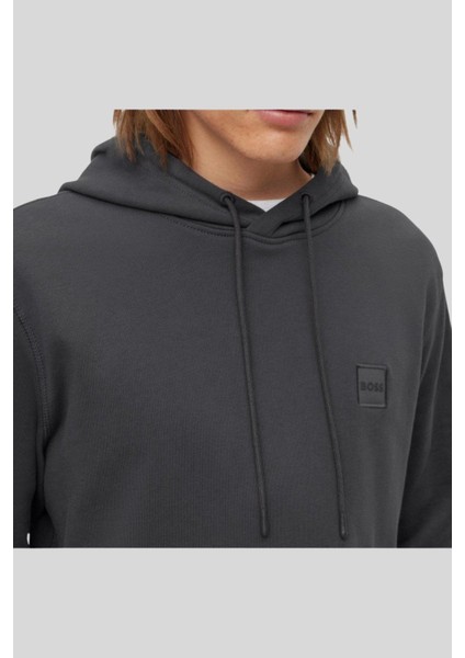 Regular Fit Kapüşonlu Erkek Sweatshirt Gri