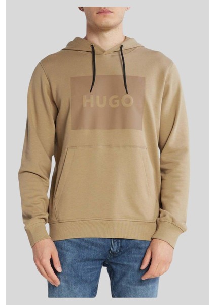 Hugo Boss Regular Fit Kapüşonlu Erkek Sweatshirt Kahverengi