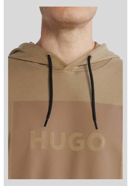 Hugo Boss Regular Fit Kapüşonlu Erkek Sweatshirt Kahverengi