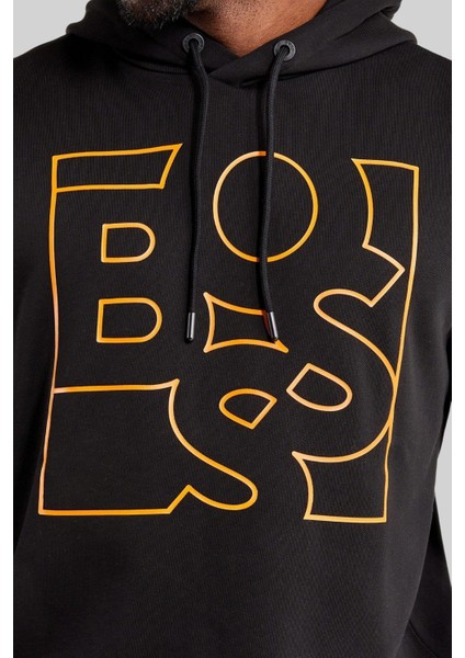 Marka Logolu Erkek Sweatshirt Siyah