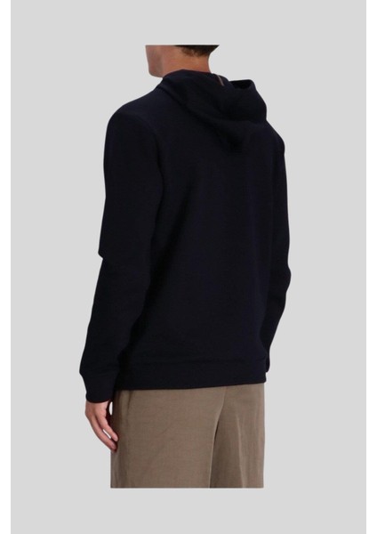 Regular Fit Kapüşonlu Erkek Sweatshirt Siyah
