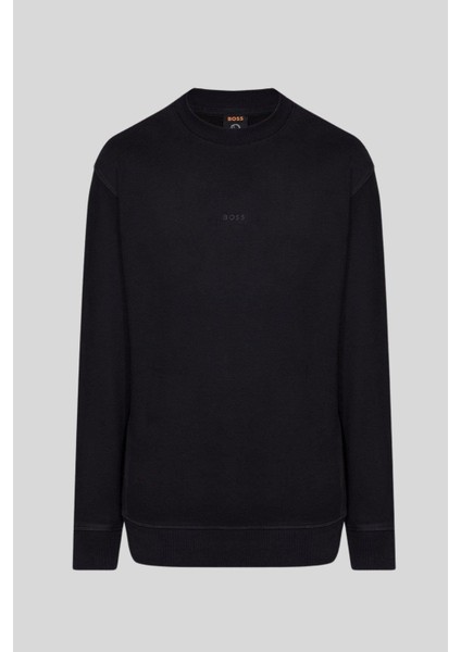 Pamuklu Erkek Siyah Sweatshirt Siyah