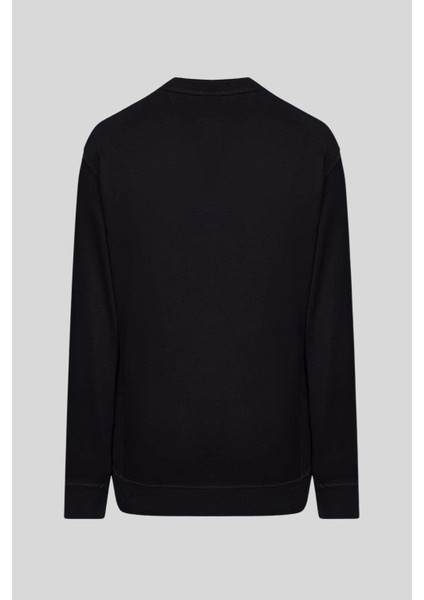 Pamuklu Erkek Siyah Sweatshirt Siyah