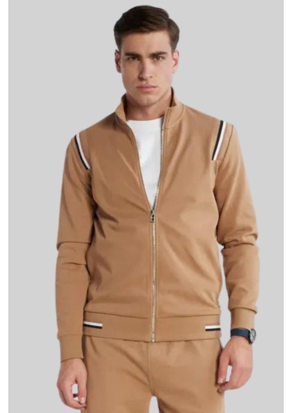 Regular Fit Uzun Kollu Erkek Sweatshirt Bej