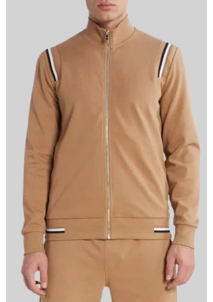 Regular Fit Uzun Kollu Erkek Sweatshirt Bej