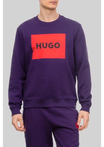 Regular Fit Bisiklet Yaka Erkek Sweatshirt Lacivert