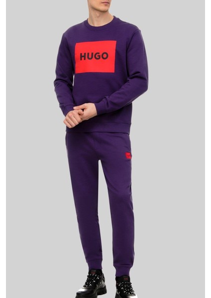 Regular Fit Bisiklet Yaka Erkek Sweatshirt Lacivert