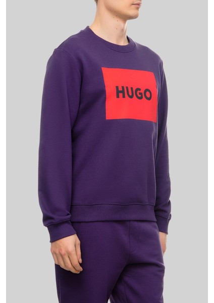 Regular Fit Bisiklet Yaka Erkek Sweatshirt Lacivert