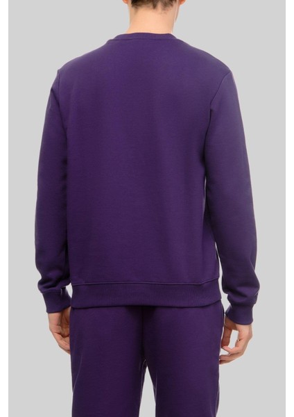 Regular Fit Bisiklet Yaka Erkek Sweatshirt Lacivert