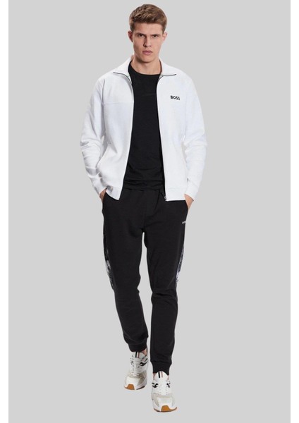 Skaz 1 Erkek Fermuarlı Sweatshirt Beyaz