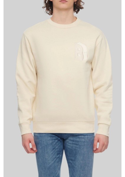 Marka Logo Işlemeli Stadler Sweatshirt Bej