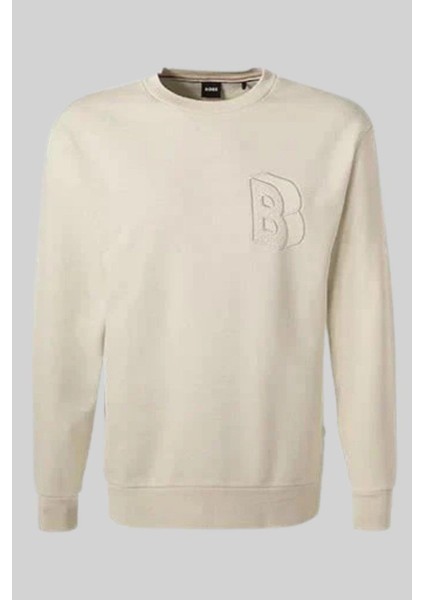 Marka Logo Işlemeli Stadler Sweatshirt Bej
