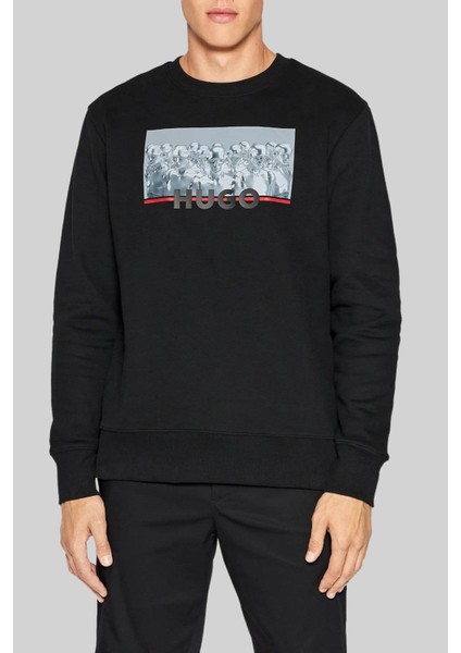 Erkek Regular Fit Deynolds Sweatshirt Siyah
