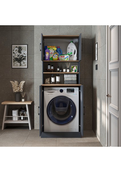 Çamaşır-Kurutma Makinesi Dolabı Kapaklı Banyo Dolabı fiyatları
