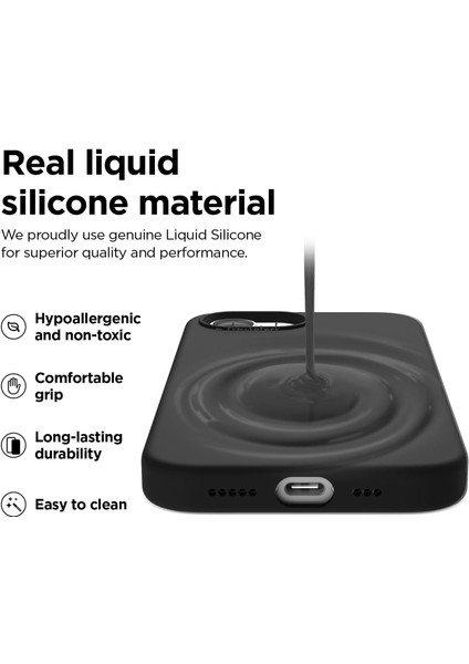 Apple iPhone 16E Kılıf Lansman Liquid Magsafe Şarj Destekli Hassas Butonlu Yumuşak Mat Hisli Kadife Kapak