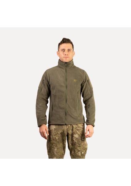 Haki 5 Cepli Polar Ceket, Rahat ve Esnek Polar Mont